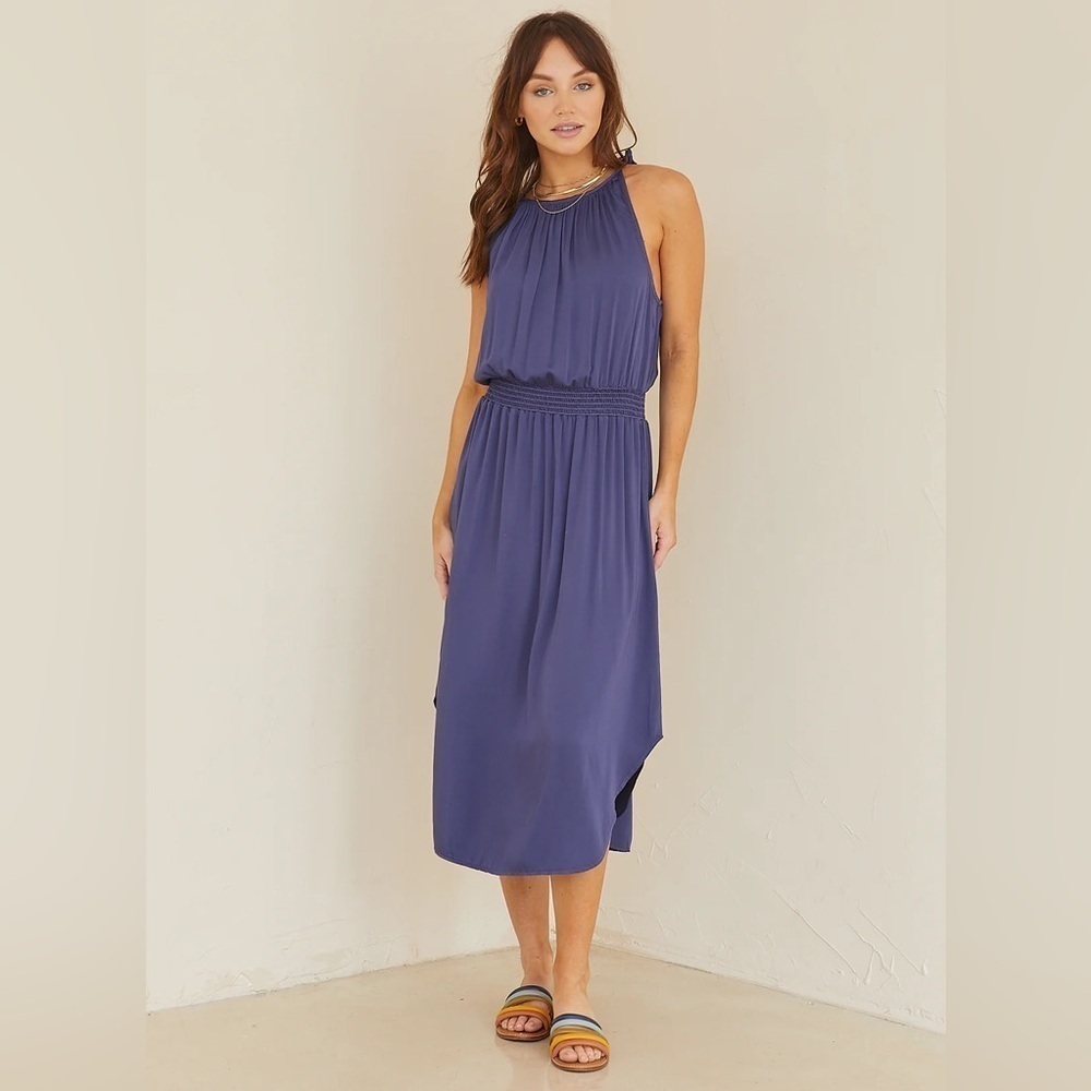 BELLA DAHL Santorini Smocked Waist Midi Dress